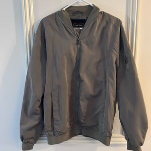 Olive-Grey Bomber Jacket